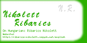 nikolett ribarics business card